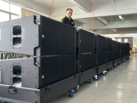 CVR PRO AUDIO Enceinte Line Array puissante pour scène extérieure, 3 voies, double 12 pouces