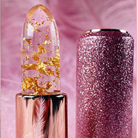 Cosmétiques végétaliens personnalisés maquillage rouge à lèvres marque privée soutenu baume à lèvres hydratant bâton d'or transparent
