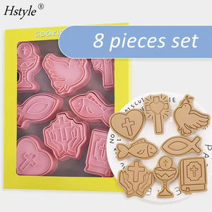 Hstyle 2025 Offre Spéciale Sainte Communion Dessin Animé Cookie Moule En Plastique <span class=keywords><strong>Croix</strong></span> Pâques Embosser Moldes HS738 pour Gâteau Outil De Cuisson - Product Image 5