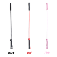Fouet d'entraînement équestre en cuir de 70 cm, noir, rouge, rose, fouet d'équitation