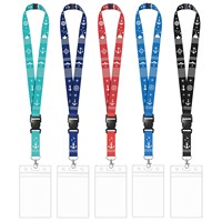 Lanière personnalisée en polyester pour croisière avec enrouleur rétractable, impression sérigraphiée, porte-badge résistant à l'eau et crochet