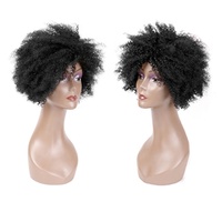Perruque courte bouclée afro naturelle de 8 pouces, perruque complète en dentelle, prix de gros, perruques bob brésiliennes noires bon marché pour femmes