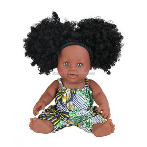 Poupée africaine réaliste en vinyle 12 pouces jouets afro silicone noir reborn bébé poupée - Product Image 5