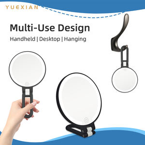 Double Sided HD Handheld Wall-mounted Magnification Folding <b>Plastic</b> Portable Desktop Makeup <b>Mirror</b> - Product Image 3