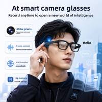 Lunettes Intelligentes IA T100 avec Caméra HD 1080P, Batterie 300mAh, Protection Lumière Bleue, Réduction du Bruit, Anti-Tremblement 800W, Étanchéité IP68, Chargement Type-C