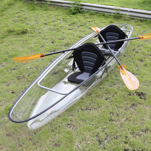 Canoa Popular para 2 Personas con Fondo de Vidrio, <span class=keywords><strong>Kayak</strong></span> Transparente con Accesorios Gratuitos - Product Image 2