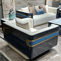 Ensemble de canapés modulaires convertibles de luxe Fuenistyle en cuir véritable de haute qualité pour salon, chambre et sous-sol