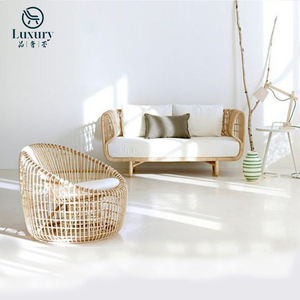 أسلوب بسيط فاخر حديث مقاوم للماء خوص الروطان حديقة خارجية مريحة - Product Image 5