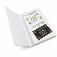 Boîte à cartes VIP portable haut de gamme FUSSEN, écologique, avec fermeture magnétique, insert personnalisé blanc pour la présentation de cartes de membre de luxe