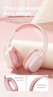 Meilleures Ventes : Casque Audio Pliable Sans Fil Bluetooth 5.3 Portable avec Annulation Active du Bruit (ANC), LED, Étanche IPX4 et Son Hi-Fi