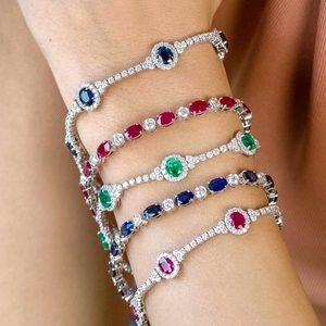 สร้อยข้อมือลูกปัด925ขายส่งเครื่องประดับเงินสเตอร์ลิงสร้อยข้อมือน่ารัก cuentas de ristal pulsera de cuentas - Product Image 1