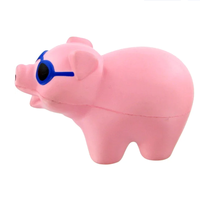 Lunettes en forme de cochon en mousse de polyuréthane (PU) ; Jouet anti-stress à presser pour enfants ; Nouveau style, qualité export, simulation animale en PU