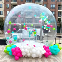 Tente à bulles gonflable en PVC dôme igloo en cristal transparent gonflable fête maison à bulles et ballons pour enfants