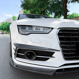 Audi A7 S7 C7 Front Bumper Decals Piano Black Carbon Fiber Texture Adhesive Car Stickers 2015-2018 - Product Image 3