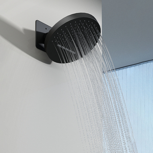 Set doccia termostatico multifunzione a parete in ottone rubinetto a pulsante pioggia Spray nascosto Mixer digitale per bagni - Product Image 4