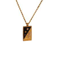 Dingran femmes plaqué or en acier inoxydable soleil étoile coquille Tarot carte collier sans ternissement bijoux pour anniversaire en forme de coeur