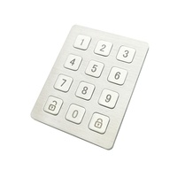 Claviers et pavés numériques métalliques matriciels en acier inoxydable 3*4 personnalisés, étanches, antivol et durables pour contrôle d'accès et casiers à colis
