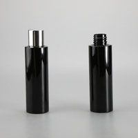 Flacon pompe pour shampoing noir de 100 ml en PET biodégradable pour le lavage des mains et du corps, collection de soins de la peau avec recyclage