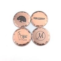 Marqueurs de balle de golf en alliage de zinc martelé doré, moulés sous pression, personnalisables avec logo, vente en gros