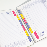 Agenda en Cuir Fabricant Direct avec Marquage à Chaud Doré, Journal, Carnet de Travail A5 avec Intercalaires
