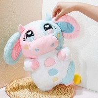 Usine de jouets en peluche : Vache pastel personnalisée, peluches douces, poupées en peluche douces et moelleuses, personnalisables avec votre marque/identité personnelle