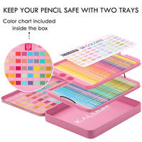 Ensemble de crayons de couleur macarons en bois pour enfants et étudiants, 50 crayons de couleur à paillettes, 50 couleurs