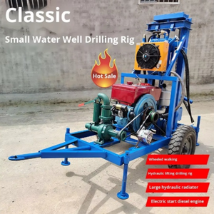 Petite machine de forage de puits d'eau hydraulique diesel - Utilisation civile, domestique et agricole, profondeur de 0 à 200 m, mobilité facile - Product Image 2