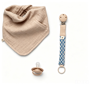 Attache-tétine et bavoir pour bébé en ruban coloré, design moderne et intéressant, en promotion - Product Image 3