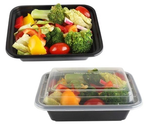 Thân Thiện Với Môi Lò Vi Sóng An Toàn Nhựa Thực Phẩm Container Dùng Một Lần Hộp Ăn Trưa Với Nắp Đậy - Product Image 2