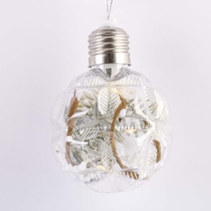 Nuevas Ofertas de Adornos Navideños Artificiales de Plástico, Bolas Transparentes Rellenables, Adornos de Color Personalizado para Fiestas Navideñas y Bodas - Product Image 1