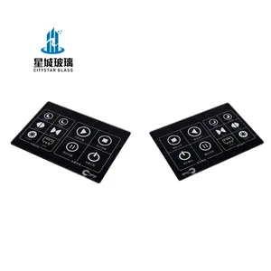 Touch switch display screen printed PC electrical acrylic panel buttons with hard scratch resistant tempered glass