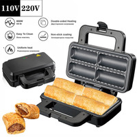 Machine à gaufres et à sandwichs petit-déjeuner 110V transfrontalière US/Europe pour saucisses et hot-dogs SH529