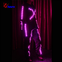 Costume de danse lumineux LED RGB de haute qualité, vêtements lumineux pour spectacle sur scène, boîte de nuit, rave, festival, fête, performance
