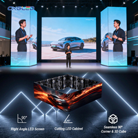 Pantalla LED Grande de Alquiler para Eventos P2.6 P3.91, Pantalla LED Interior en Forma de Cubo 3D con Esquina de 45 Grados