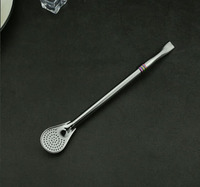 Usine en gros 304 acier inoxydable filtre paille cuillère Yerba thé Mate Bombilla cuillère paille