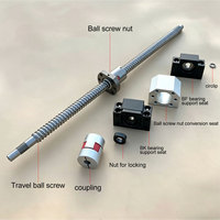 Kit complet de mouvement linéaire CNC avec guide linéaire SBR16 et vis à billes SFU1605, longueurs optionnelles allant de 200 mm à 1500 mm