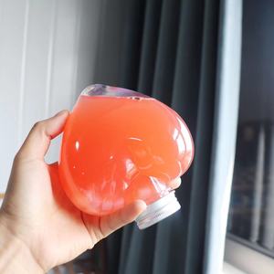 Botellas de Plástico Transparente PET de 250ml y 400ml con Forma de Corazón, con Tapa de Rosca, para Bebidas Infantiles, Jugos de Frutas, Leche y Té, Venta al Por Mayor - Product Image 2