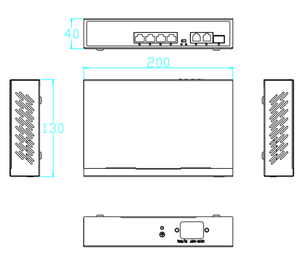 Switch PoE Gigabit VLAN de 6 Puertos HZGWS GWS-3064PFD con Uplink SFP No Administrado para Cámaras IP CCTV - Product Image 2
