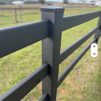 Portail de clôture pour chevaux en PVC noir/gris disponible, système de clôture complet pour ranch, livraison directe d'usine