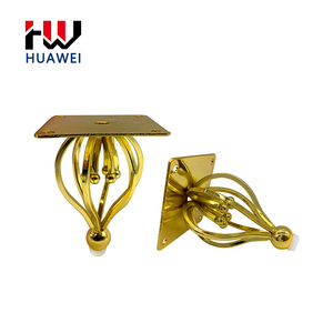 Meubles ronds en forme de cône pieds de canapé Table basse <span class=keywords><strong>pied</strong></span> de canapé en métal <span class=keywords><strong>fer</strong></span> or motif de fleur en spirale pieds de lit <span class=keywords><strong>chaise</strong></span> pieds - Product Image 2