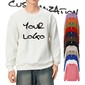 Felpa con <span class=keywords><strong>cappuccio</strong></span> nera di moda felpa con logo personalizzato felpa Pullover di alta qualità <span class=keywords><strong>senza</strong></span> <span class=keywords><strong>cappuccio</strong></span> - Product Image 1