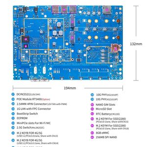 Placa de Router Wifi 7 Banana Pi BPI-R4 Pro de Cuatro Núcleos con MTK MT7988A - Product Image 4