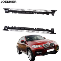 JOESHIER Marchepieds latéraux de luxe tout-terrain de haute qualité pour SUV BMW X6 E71 2007-2010 en alliage d'aluminium