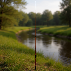 Caña de Pescar Clásica de Fibra de Vidrio de Acción Rápida, 1.8m, Ultraligera, Mango de Corcho, Naranja D0100H541FX - Product Image 2