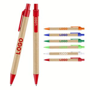 Eco-Friendly Natural Kraft Paper Rolled <b>Ballpoint</b> <b>Pen</b> Sports Style for Advertising Promotion - Product Image 1