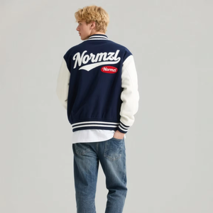 College Baseball Jacke Männer Plus Varsity Jacken Benutzer definiertes Logo Stickerei Benutzer definierte Baseball jacke - Product Image 5