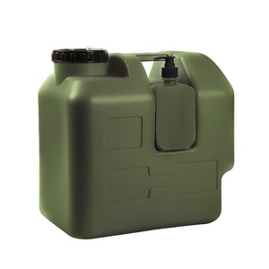 Camping Portable 20L HDPE Amy Green avec <span class=keywords><strong>robinet</strong></span> et bouteille de savon liquide Conteneur d'eau en plastique Jerry Can - Product Image 1