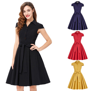 Collar high stretchy <strong>1950s</strong> cheap vintage <strong>dress</strong> shirt retro vintage style grace karin cap sleeve