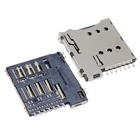 6+1-Pin 1,35H Micro-SIM-Kartenanschluss Push-Push-Typ Weiblicher Tray-Sockelhalter für IoT-Telefone und Tablet-Anwendungen