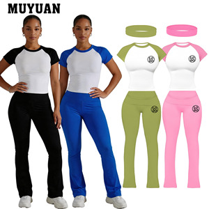 Two Piece Outfit Premium Quality Custom Logo Available Minimal Basic Style Various Colors Available Ladies Garment Wholesale - Product Image 1